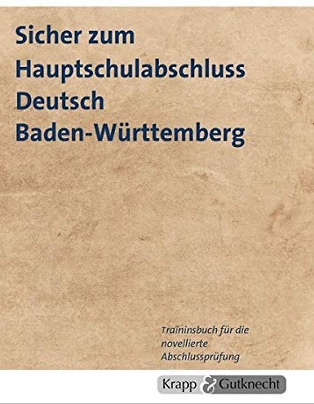 Sicher zum Hauptschulabschluss Deutsch Baden-Württemberg 2020 - Schneeriese