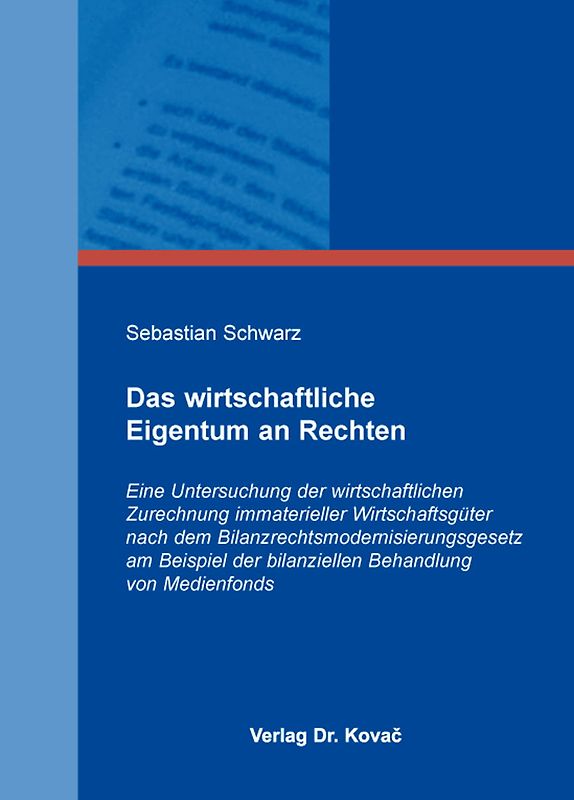 Das wirtschaftliche Eigentum an Rechten