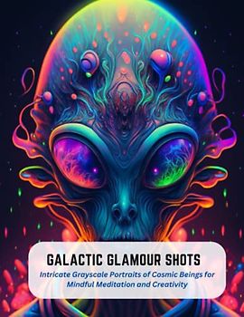 Galactic Glamour Shots: Intricate Grayscale Portraits of Cosmic Beings for Mindful Meditation and Creativity