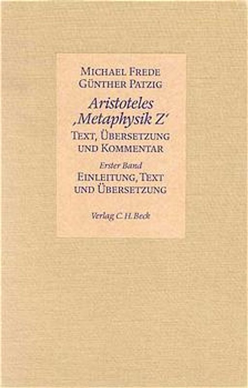 Aristoteles 'Metaphysik Z'