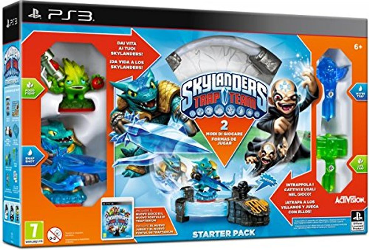 Skylanders: Trap Team [Starter Pack inkl. Trap-Portal, 2 Figuren, 2 Fallenschlüssel, 1 Charakter-Sammelposter und 2-Sammelkarten, Sammelfallensteckfach, Internationale Version] PlayStation 3