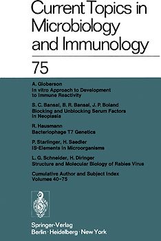 Current Topics in Microbiology and Immunology / Ergebnisse der Microbiologie und Immunitätsforschung
