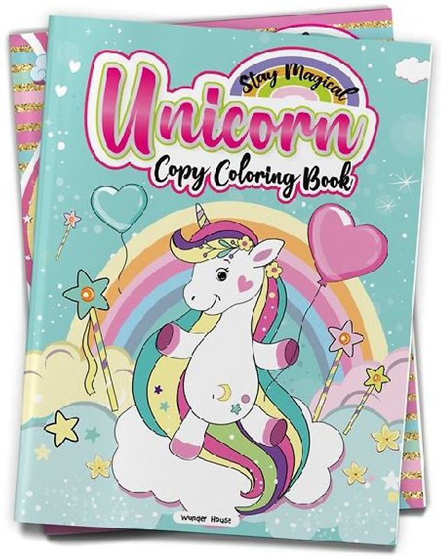 Stay Magical Unicorn Copy Coloring Book: Fun Activity Books for Children