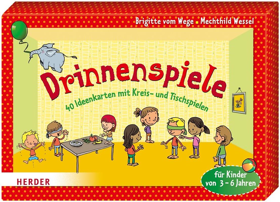 Drinnenspiele. 40 Ideenkarten mit Bewegungsspielen und Tischspielen für Kinder von 3-6 Jahren