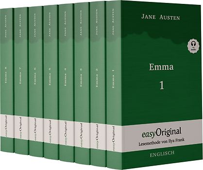 Emma - Teile 1-8 (Buch + 8 MP3 Audio-CDs) - Lesemethode von Ilya Frank - Zweisprachige Ausgabe Englisch-Deutsch