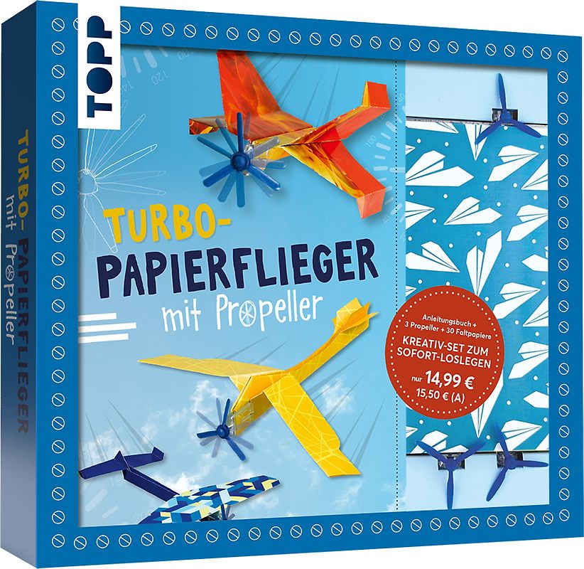 Kreativ-Set Turbo-Papierflieger mit Propeller