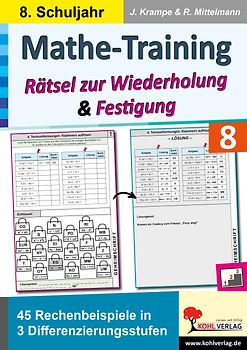 Mathe-Training zur Wiederholung und Festigung / Klasse 8