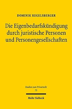 Die Eigenbedarfskündigung durch juristische Personen und Personengesellschaften