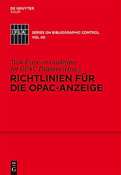 Richtlinien für die OPAC-Anzeige