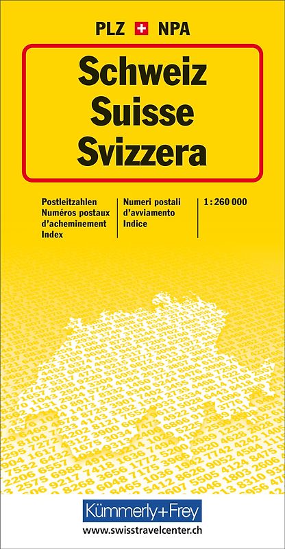 Schweiz, Postleitzahlenkarte