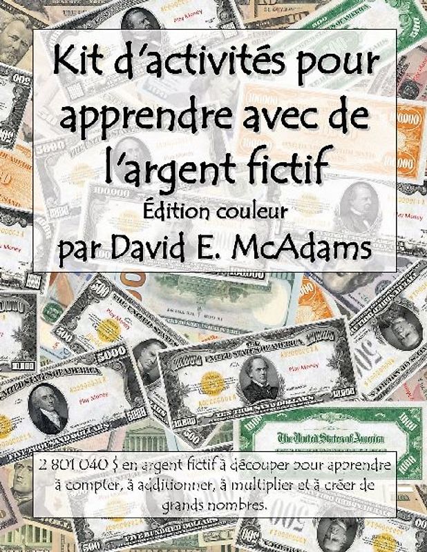 Kit d'activités pour apprendre avec de l'argent fictif