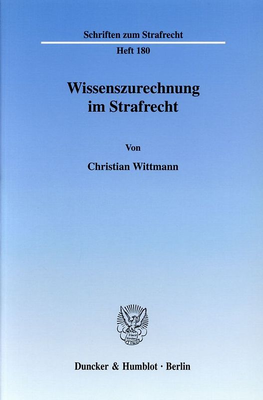 Wissenszurechnung im Strafrecht.