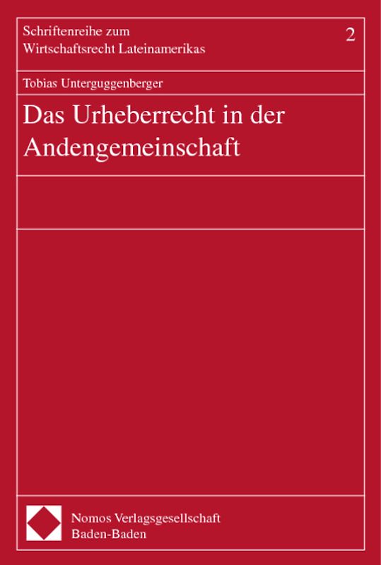 Das Urheberrecht in der Andengemeinschaft