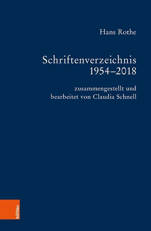 Schriftenverzeichnis Hans Rothe