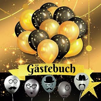 Gästebuch: Signaturkarte für private, kleine Feste, Geburtstage, Taufen, Konformation, Jugendweihe, Abschid, Renteneintrit / mit farbigem Interieur/für maximal 50 Gäste