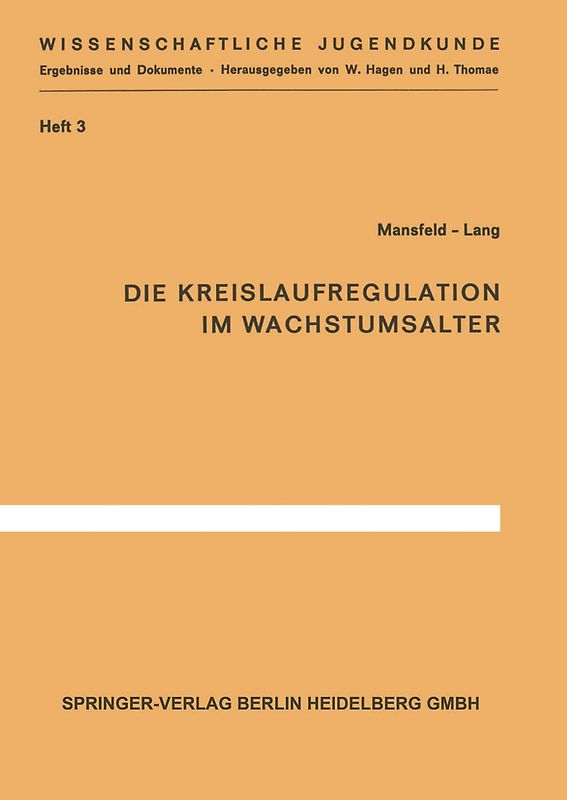 Die Kreislaufregulation im Wachstumsalter
