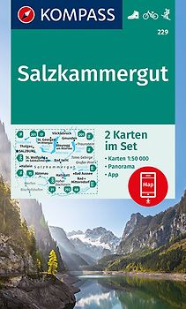 KOMPASS Wanderkarten-Set 229 Salzkammergut (2 Karten) 1:50.000