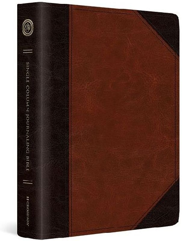 ESV Single Column Journaling Bible (Trutone, Brown/Cordovan, Portfolio Design)