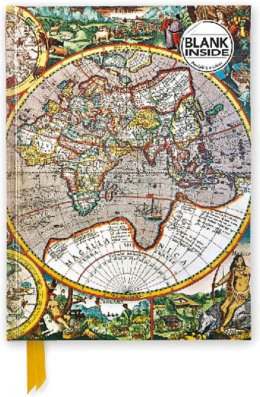 Antique Map (Foiled Blank Journal)