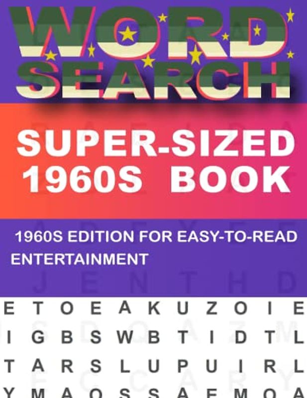 Super-Sized 1960s Word Search Book For Adults: Ideal for Family Gatherings and Parties