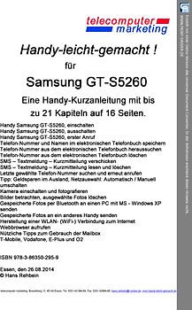 SAMSUNG GT-S5260 leicht-gemacht. Handy-leicht-gemacht für SAMSUNG GT-S5260