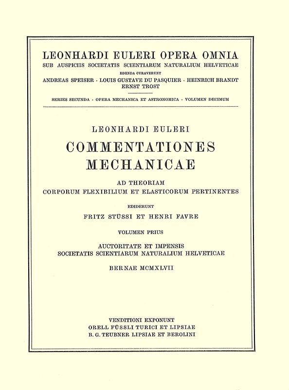 Commentationes mechanicae. Principia mechanica