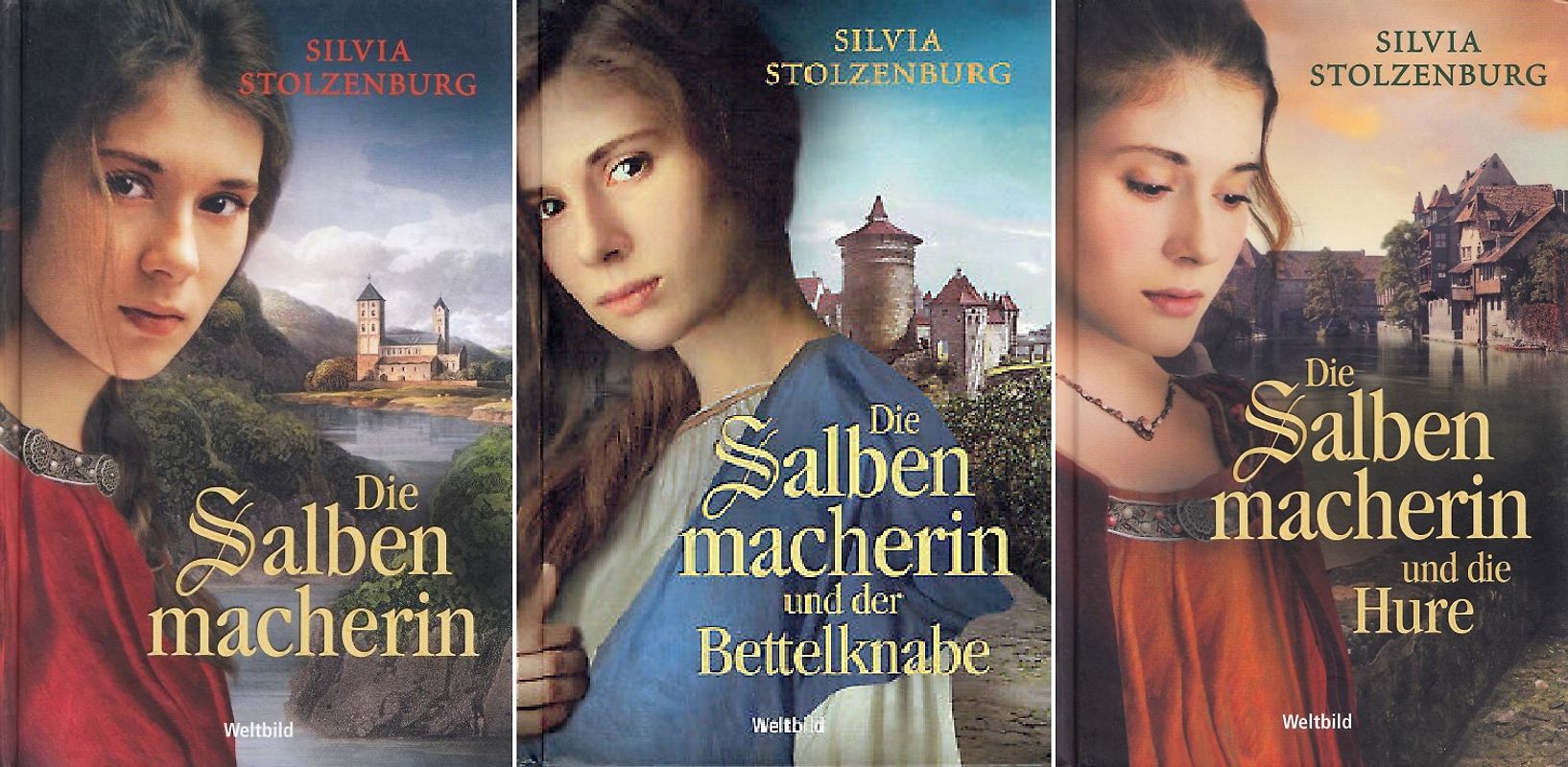 Die Nürnberg-Saga: Die Salbenmacherin / Die Salbenmacherin und der Bettelknabe / Die Salbenmacherin und die Hure - Silvia Stolzenburg [3 Bände, Gebundene Ausgabe, Weltbild]