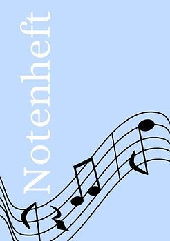 Notenheft: DIN A5 Notenlinienheft | 100 Seiten mit 12 Notenzeilen / Systeme pro Blatt | Papier 90g/m² | Musikheft mit Notenlinien