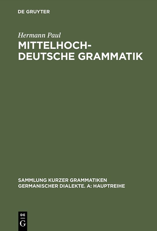 Mittelhochdeutsche Grammatik