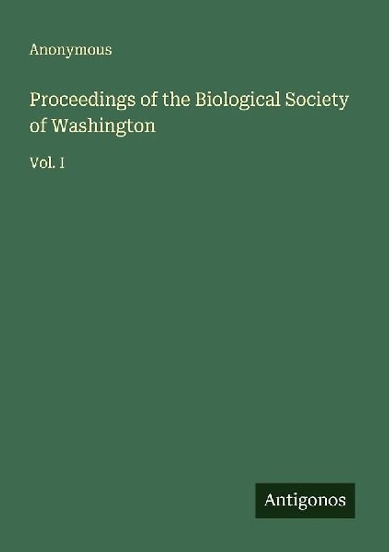 Proceedings of the Biological Society of Washington