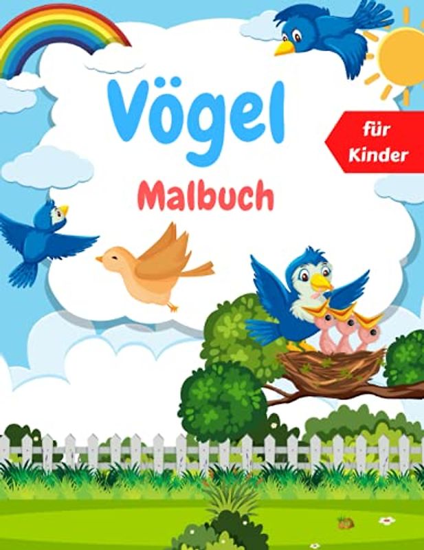 Vögel Malbuch: Wunderschönes Vögel Malbuch für Kinder | Lustiges Malbuch für Kinder (German Edition)