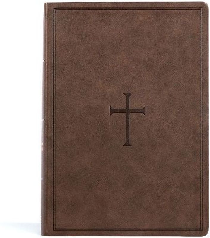 CSB Super Giant Print Reference Bible, Brown Leathertouch, Indexed