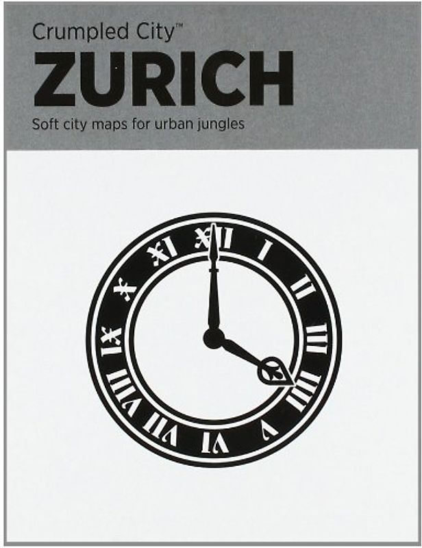 Crumpled City Zürich (internationale Ausgabe des Stadtplans Zürich in englischer Sprache)