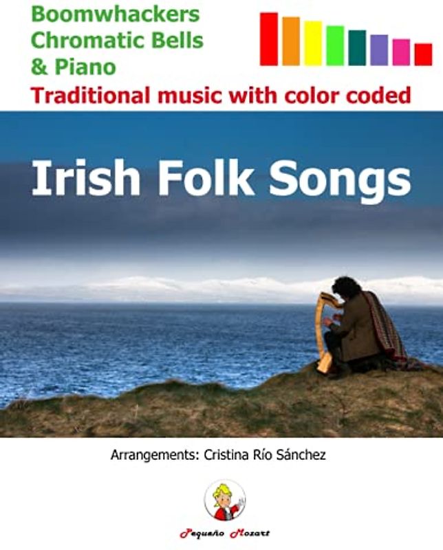 Irish Folk Songs: Boomwhackers, Chromatic Bells & Piano. Traditional music with color coded. (Easy songs to play on Boomwhackers and Chromatic Bells)