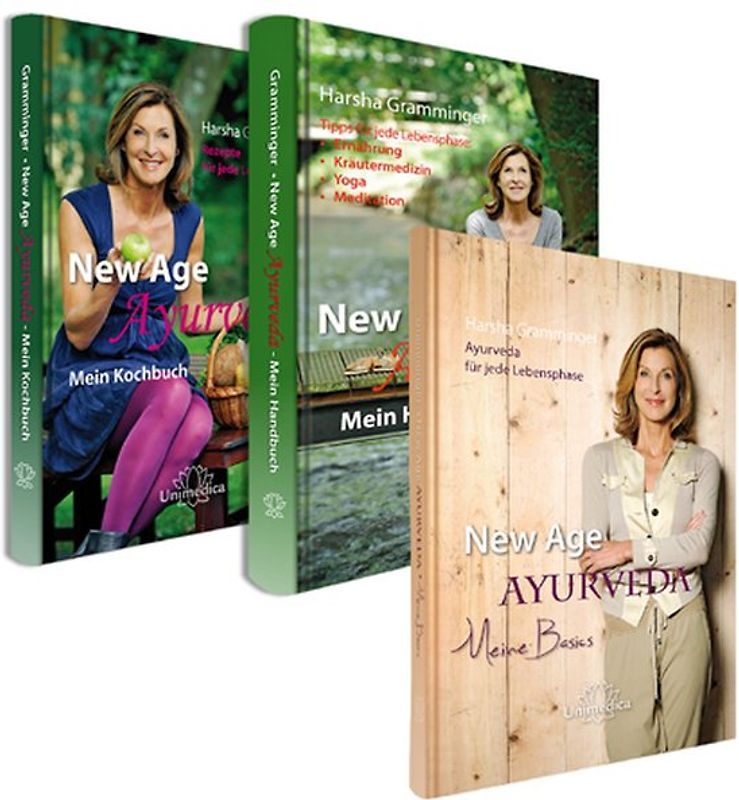 Set New Age Ayurveda. Meine Basics - Mein Handbuch - Mein Kochbuch