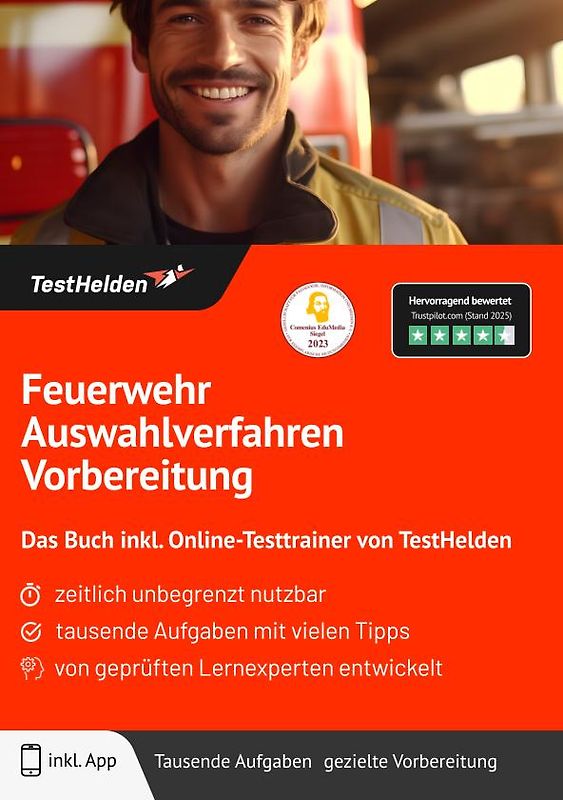 Feuerwehr Auswahlverfahren Vorbereitung: Das Buch inkl. Online-Testtrainer von TestHelden |