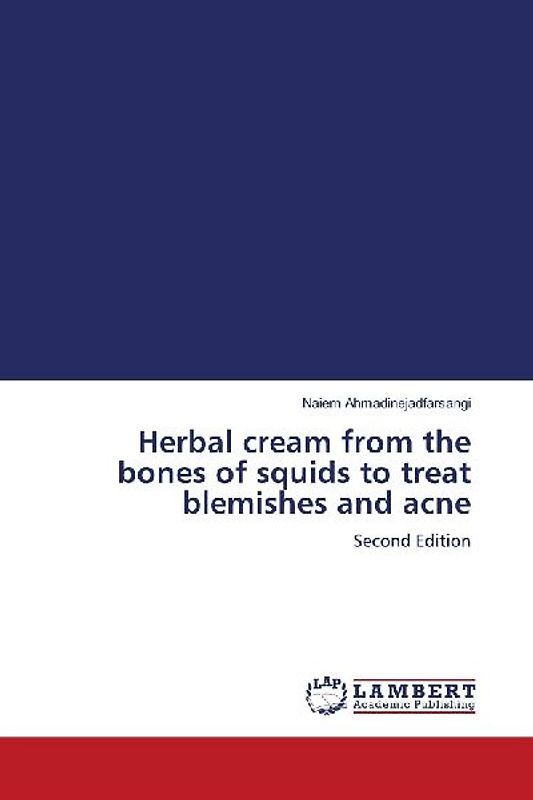 Herbal cream from the bones of squids to treat blemishes and acne