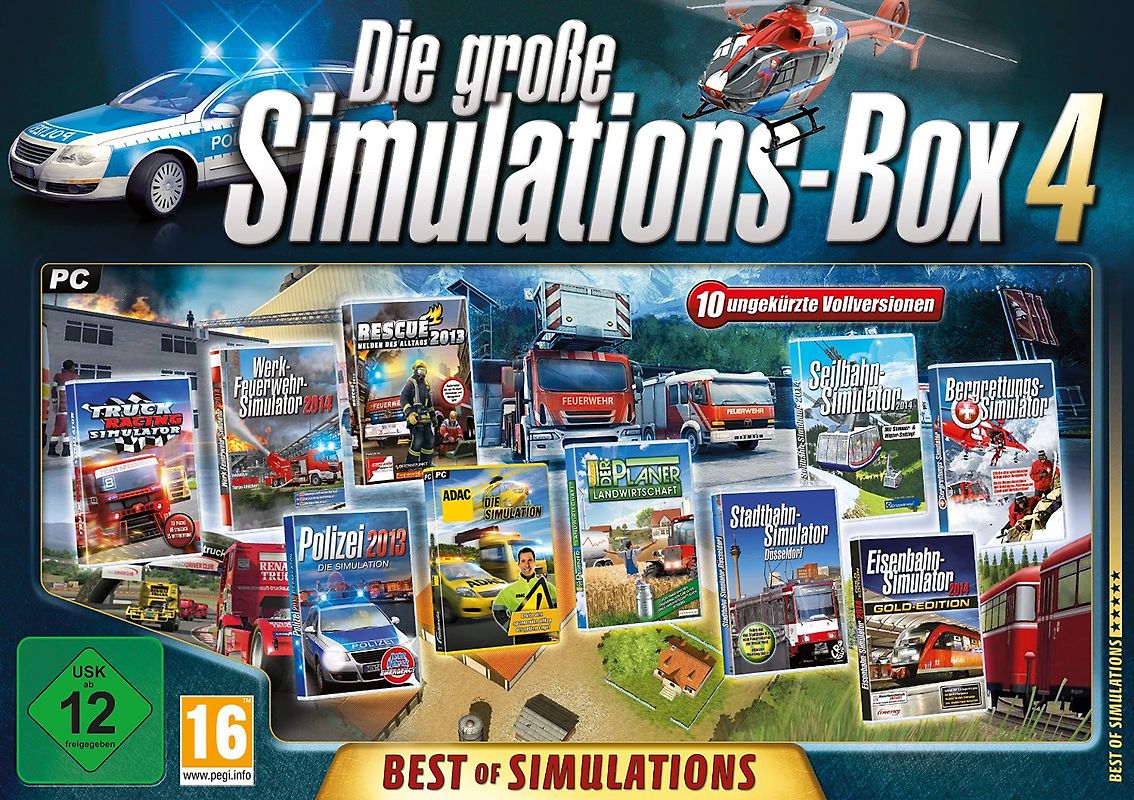 Die große Simulations-Box 4: Best of Simulations PC Spiele