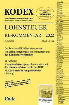 KODEX Lohnsteuer Richtlinien-Kommentar 2022