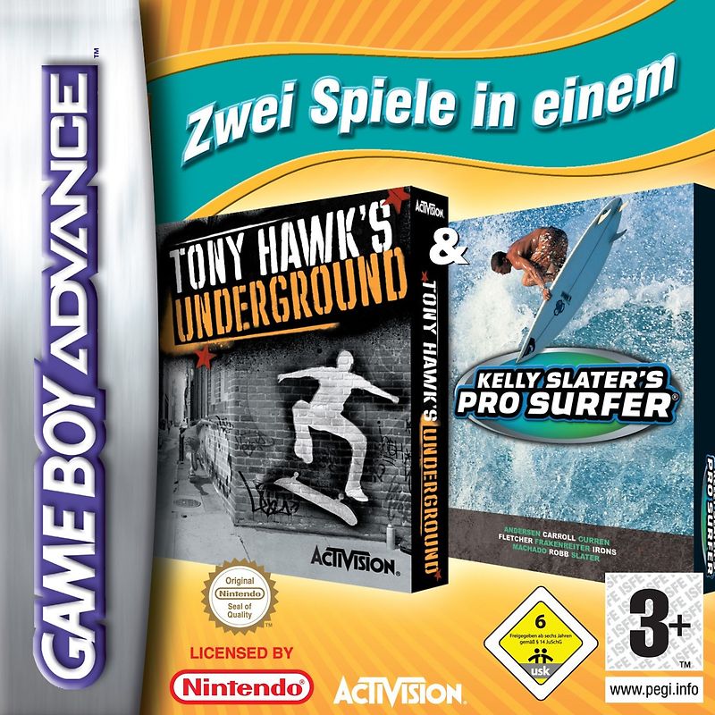 Tony Hawk's Underground & Kelly Slater Pro Surf Nintendo Game Boy Advance