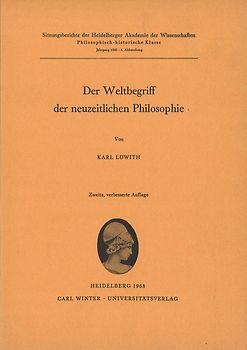 Der Weltbegriff der neuzeitlichen Philosophie