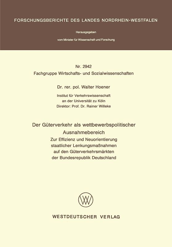 Der Güterverkehr als wettbewerbspolitischer Ausnahmebereich