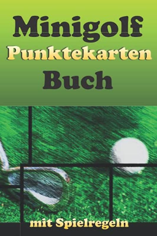Minigolf Punktekarten Buch: Punktekarte für die Minigolfbahn mit Spielregeln. Notieren Sie die Punkte Ihres Spiels im Buch statt auf dem Block. So ... vergleichen und Ihren Fortschritt sehen.