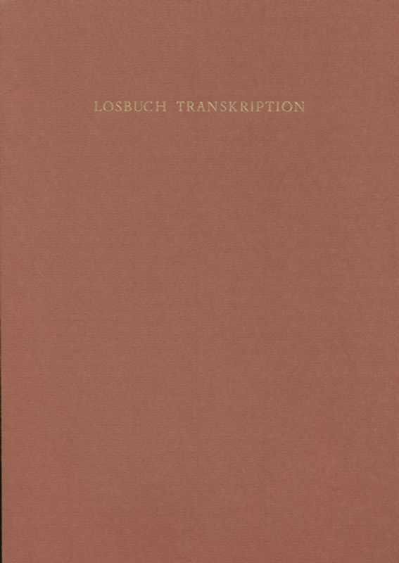 Ein Losbuch Konrad Bollstatters