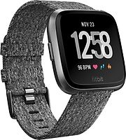 Fitbit Versa 34 mm gris graphite aluminium et bracelet tissé gris foncé [Wi-Fi]