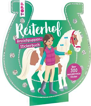 Stickerbuch: Anziehpuppen zum Stickern. Reiterhof