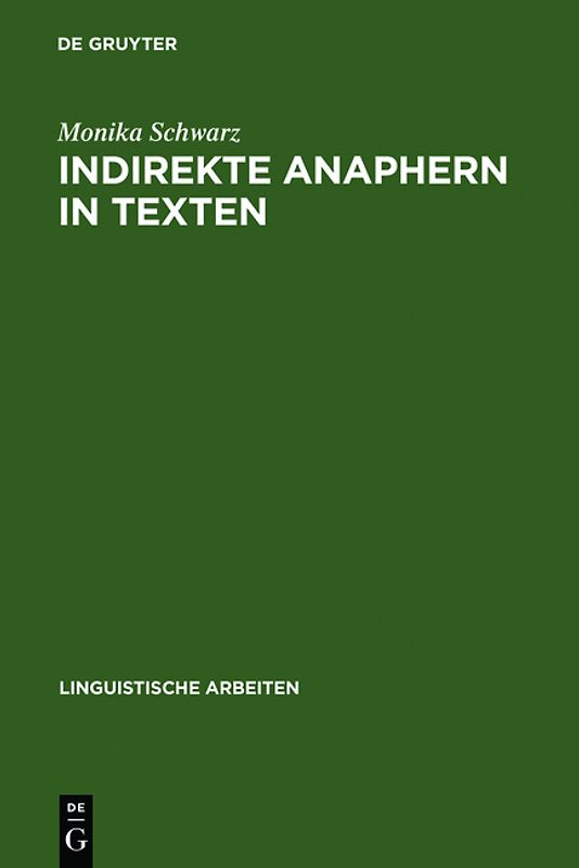 Indirekte Anaphern in Texten