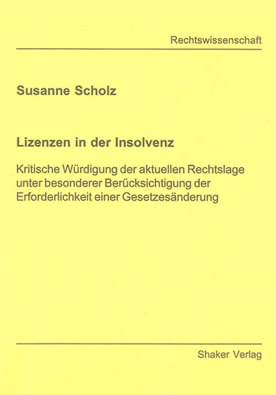 Lizenzen in der Insolvenz