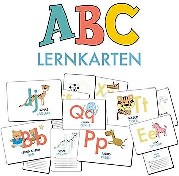 ABC-Lernkarten der Tiere, Bildkarten, Wortkarten, Flash Cards mit Groß- und Kleinbuchstaben | Lesen lernen mit Tieren für Kinder im Kindergarten und ... cm), 26-teilig | Stay Inspired! by Lisa Wirth