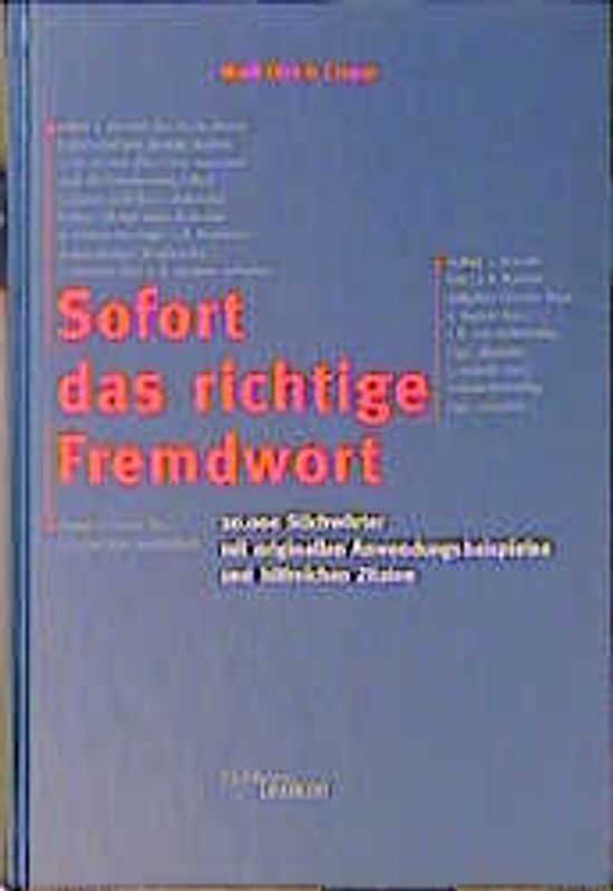 Sofort das richtige Fremdwort